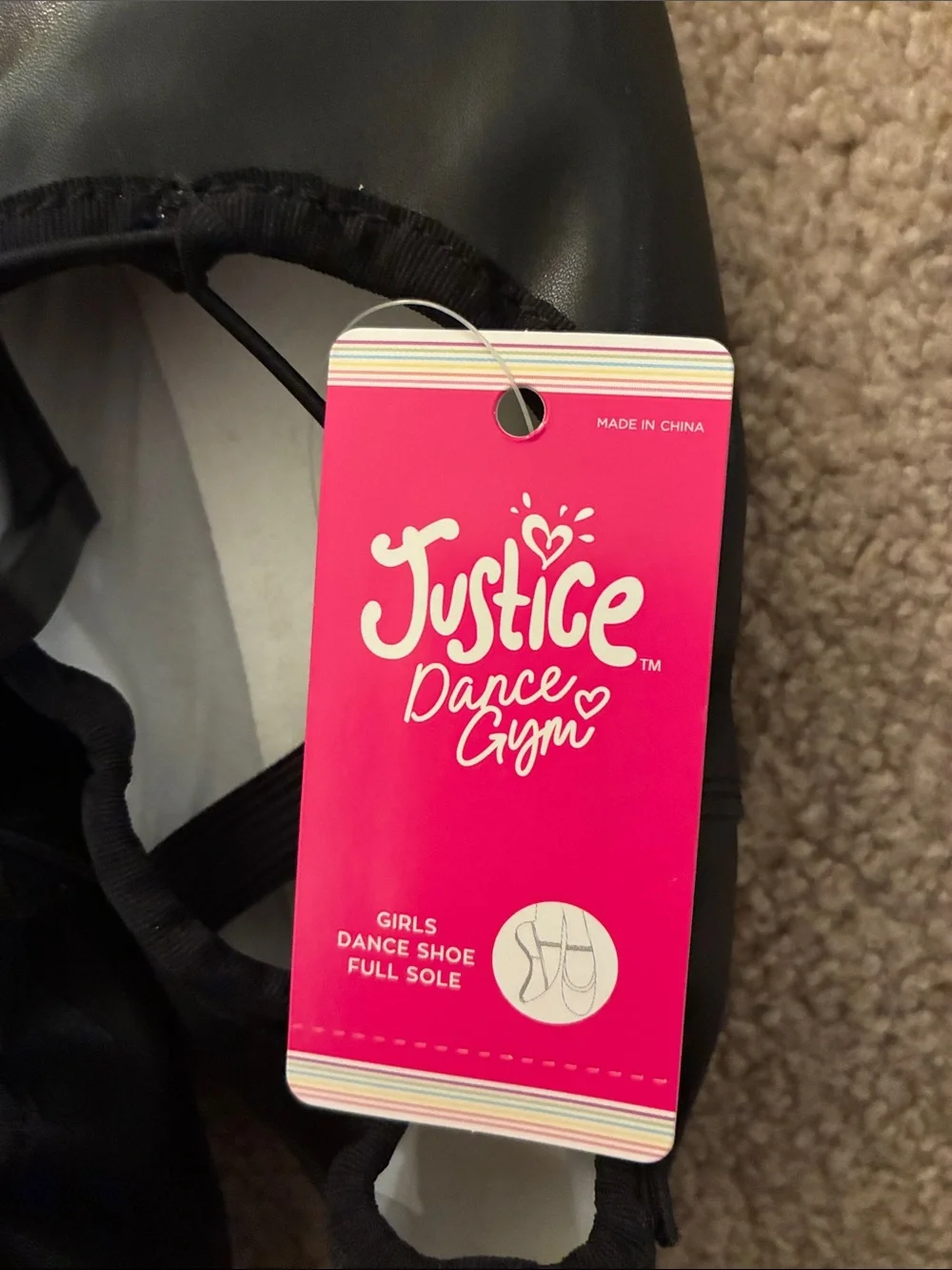 Justice Girls Black Ballet/Dance Shoes - Multiple Toddler & Little Girl Sizes